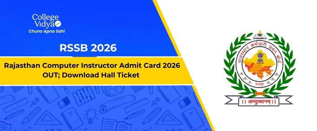 Rajasthan Computer Instructor Admit Card 2026 OUT; Download Hall Ticket